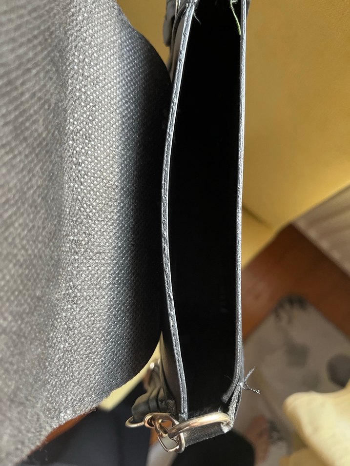 Minimalist Siyah Deri Kadın Çanta - Görsel 3