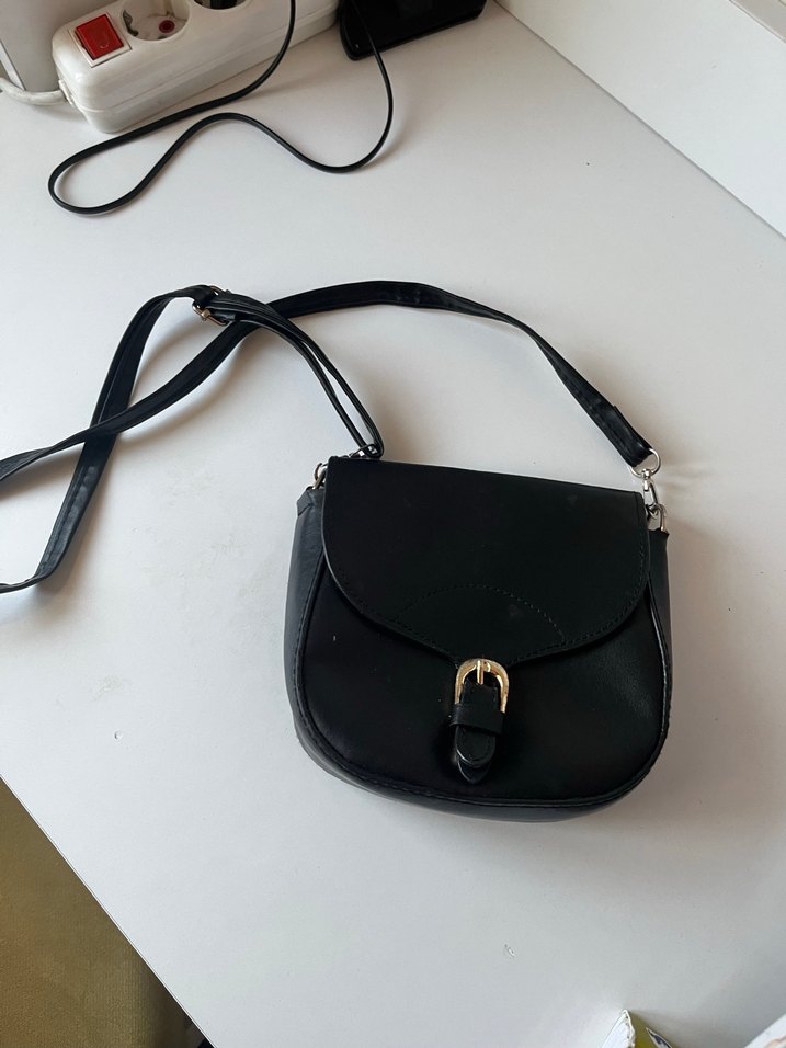 Minimalist Siyah Deri Kadın Çanta - Görsel 2