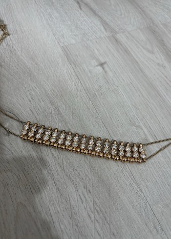 Zincir Detaylı Gold Bohem Bileklik