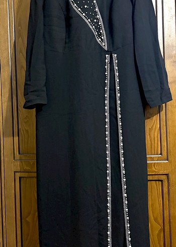 Boncuk İşlemeli Siyah Uzun Kadın Elbisesi - Görsel 5