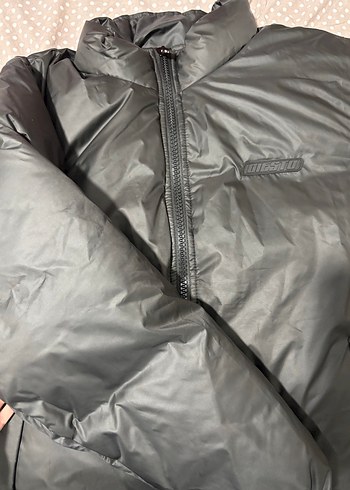 Siyah Yüksek Yakalı Rahat Erkek Mont - Görsel 3