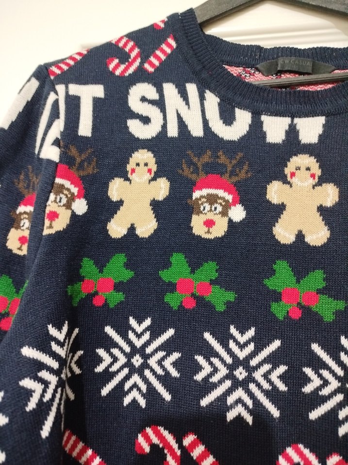 Renkli Desenli Erkek Triko Kazak - Görsel 3