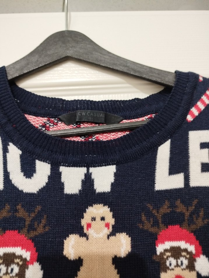 Renkli Desenli Erkek Triko Kazak - Görsel 2