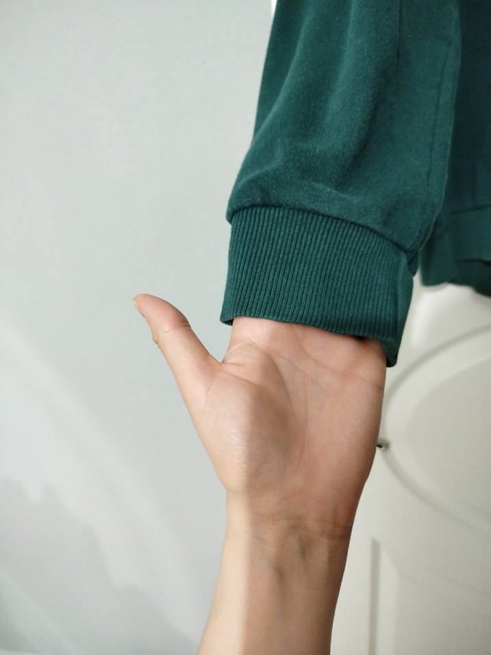 Yeşil Bisiklet Yaka Erkek Sweatshirt - Görsel 2