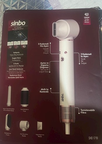 Sinbo Pembe Saç Şekillendirici Seti