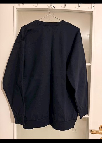 Diğer İçi şardonlu önü baskılı lacivert sweatshirt