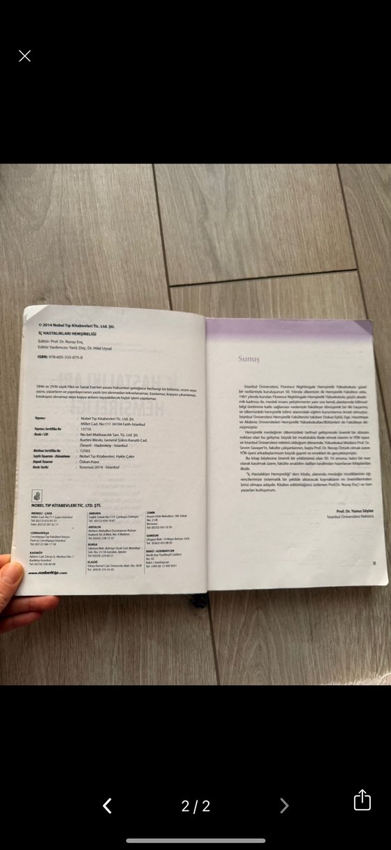 İç Hastalıkları Hemşireliği Kitabı - Görsel 2