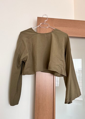 Haki bluz , etek takım - Görsel 2