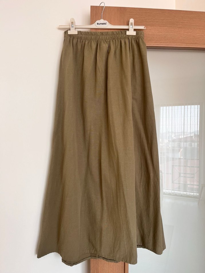 Haki bluz , etek takım - Görsel 3