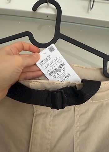 Bej Kadın Kemerli Kumaş Pantolon - Görsel 4