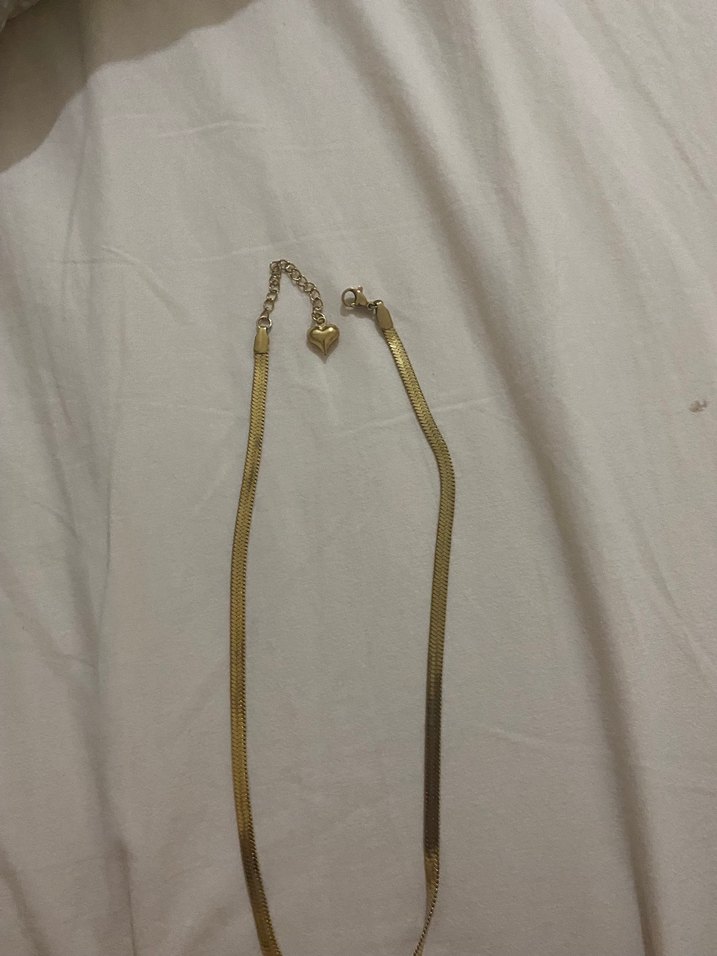 Parlak Altın Zincirli Midi Kolye - Görsel 2