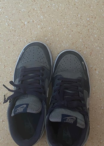 Nike Gri Lacivert Nike Spor Ayakkabı Bağcıklı
