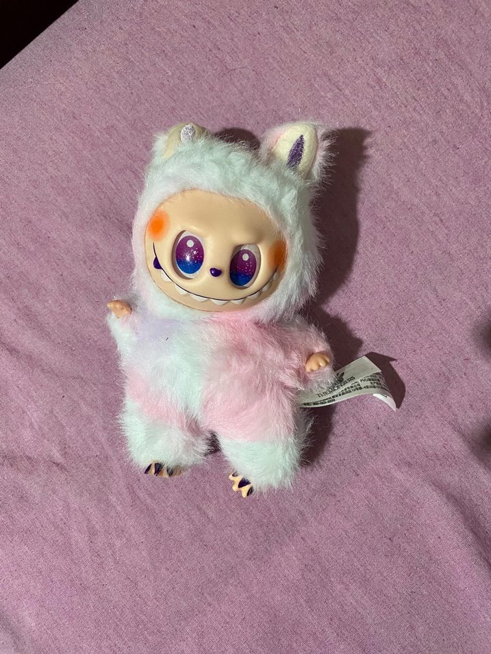 Pastel Çok Renkli labubu Peluş Anahtarlık - Görsel 2