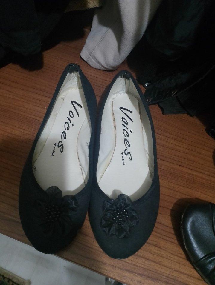 Tokalı Siyah Kadın babet Ayakkabı - Görsel 2