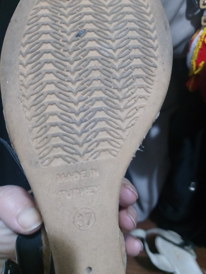 lacivert Bohem Tarz Kadın Dolgu Topuklu Sandalet - Görsel 4