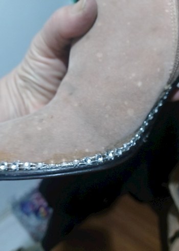 vizon pul işlemeli kadın topuklu bot - Görsel 3