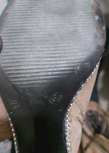 vizon pul işlemeli kadın topuklu bot - Görsel 2