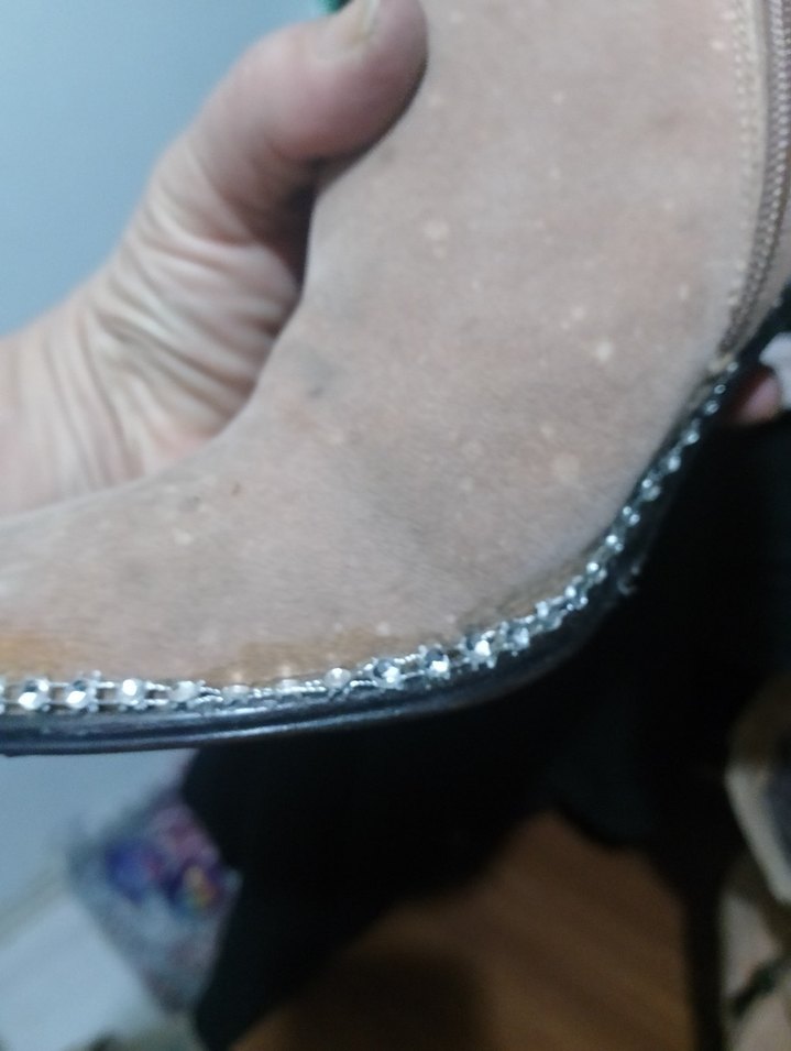 vizon pul işlemeli kadın topuklu bot - Görsel 3