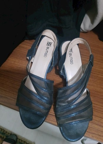 Mavi Bantlı Kadın Topuklu Ayakkabı - Görsel 2