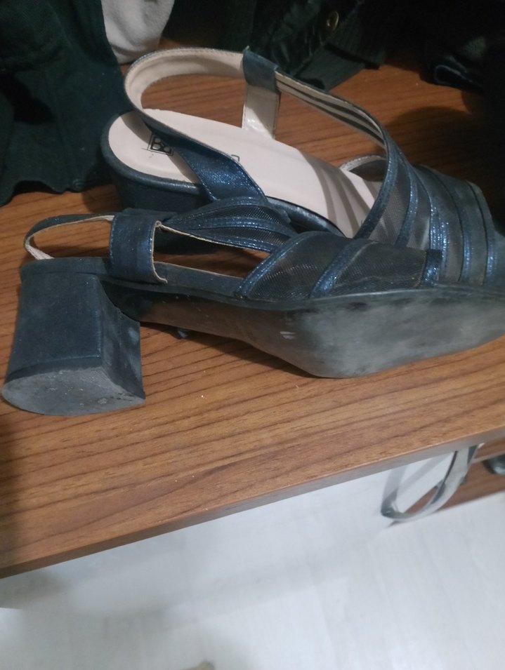 Mavi Bantlı Kadın Topuklu Ayakkabı - Görsel 3