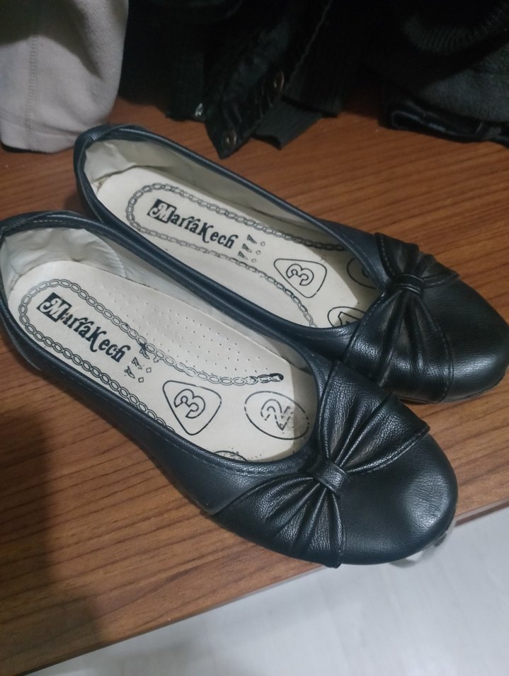 Tokalı Siyah Dolgu Topuk Kadın Babet - Görsel 2