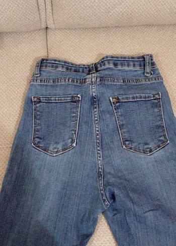 36 Beden Kadın Mavi Regular Fit Denim Pantolon