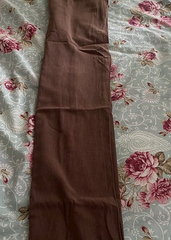 Kadın kahve şal - Görsel 2