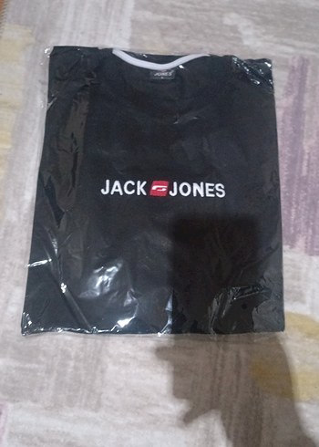Jack Jones Siyah Baskılı Kısa Kollu Tişört