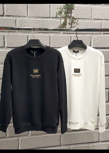 Erkek Beyaz Baskılı Rahat Kesim Sweatshirt