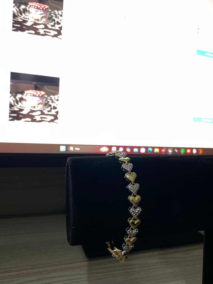 Zincir Detaylı Altın Renk Minimalist Bileklik - Görsel 2