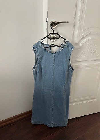 Sade İndigo Denim Midi Elbise