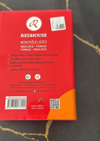 Redhouse mini İngilizce Türkçe sözlük - Görsel 2