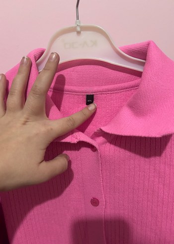 xxl Beden pembe Renk Pembe Uzun Kollu Düğmeli Kadın Takım