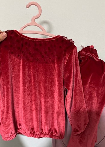 LC Waikiki Bordo Kadife Kız Çocuk Düğmeli Ceket