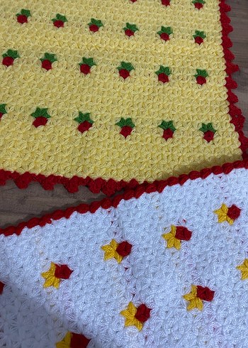 Renkli Örgü Banyo Lif Seti - Görsel 2