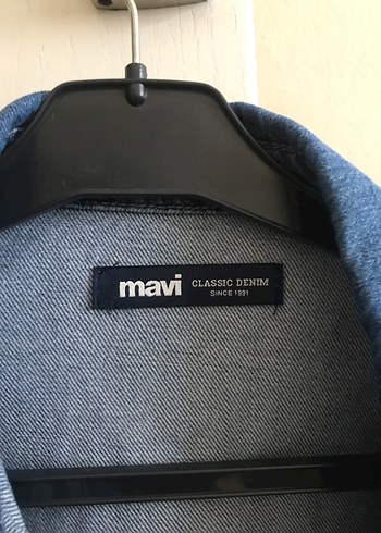Düğmeli Mavi Kadın Denim Ceket