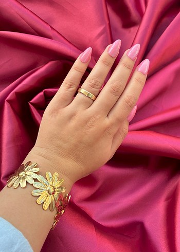  Beden Golden Daisy Gold Papatya Formlu Bileklik