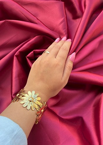Diğer Golden Daisy Gold Papatya Formlu Bileklik