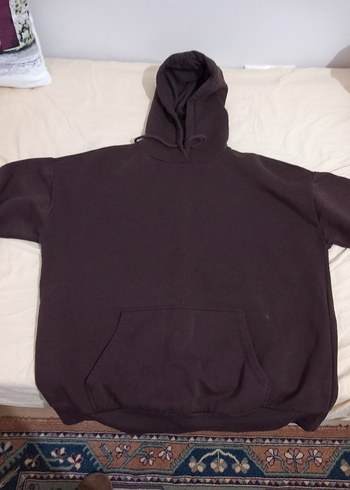 Kahverengi Kapüşonlu Kadın Sweatshirt - Görsel 2