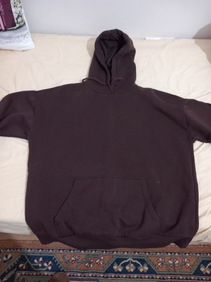 Kahverengi Kapüşonlu Kadın Sweatshirt - Görsel 2