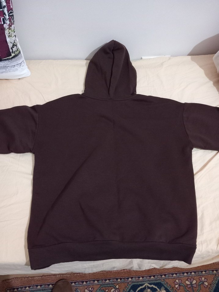 Kahverengi Kapüşonlu Kadın Sweatshirt - Görsel 3