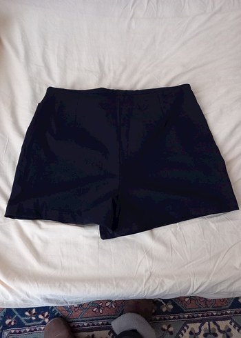 Düğmeli Lacivert Mini Etek - Görsel 3