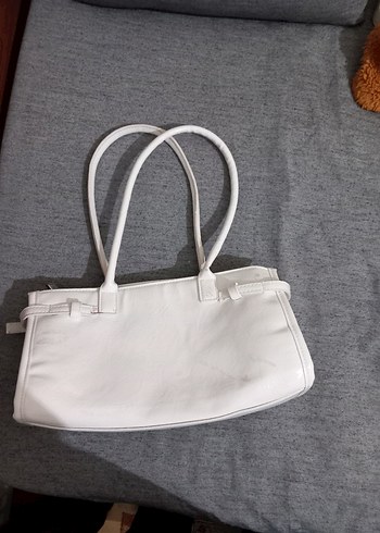 Beyaz Deri Kadın Çanta - Görsel 2