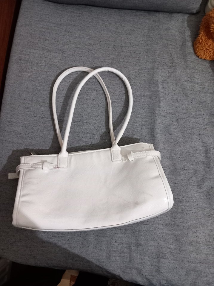 Beyaz Deri Kadın Çanta - Görsel 2