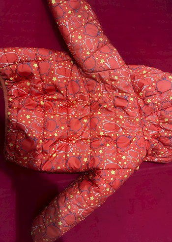 Kapüşonlu, Fermuarlı Kız/erkek Bebek Kış mont - Görsel 2