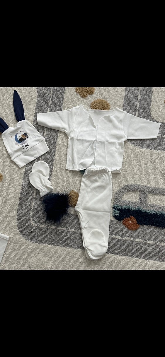 Ege isimli Bebek Hastane Çıkışı Seti - Görsel 2