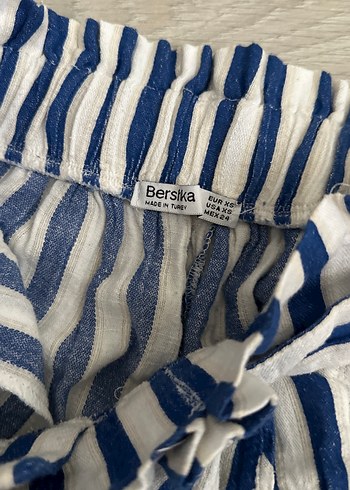 Çizgili Mavi Pantalon - Görsel 5