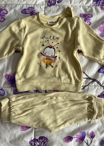 9 Ay Beden Kız Bebek Pastel Renk Kıyafet Seti
