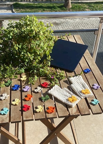 Krem renk Örgü Eldiven - Görsel 6