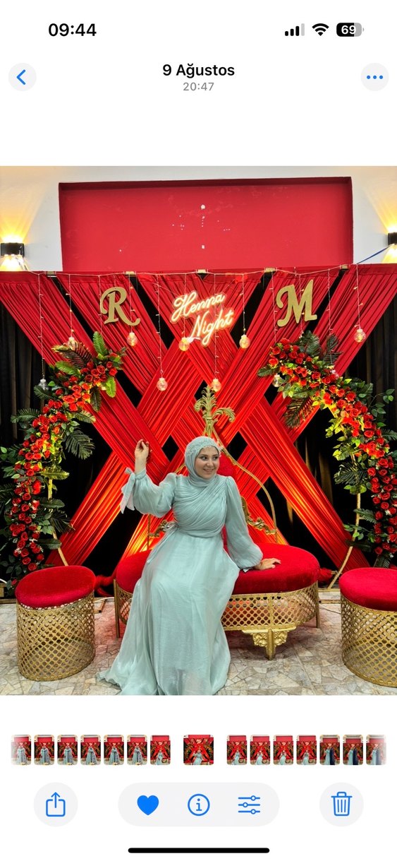 Kadın tesettür abiye. Janjan kumaş - Görsel 2